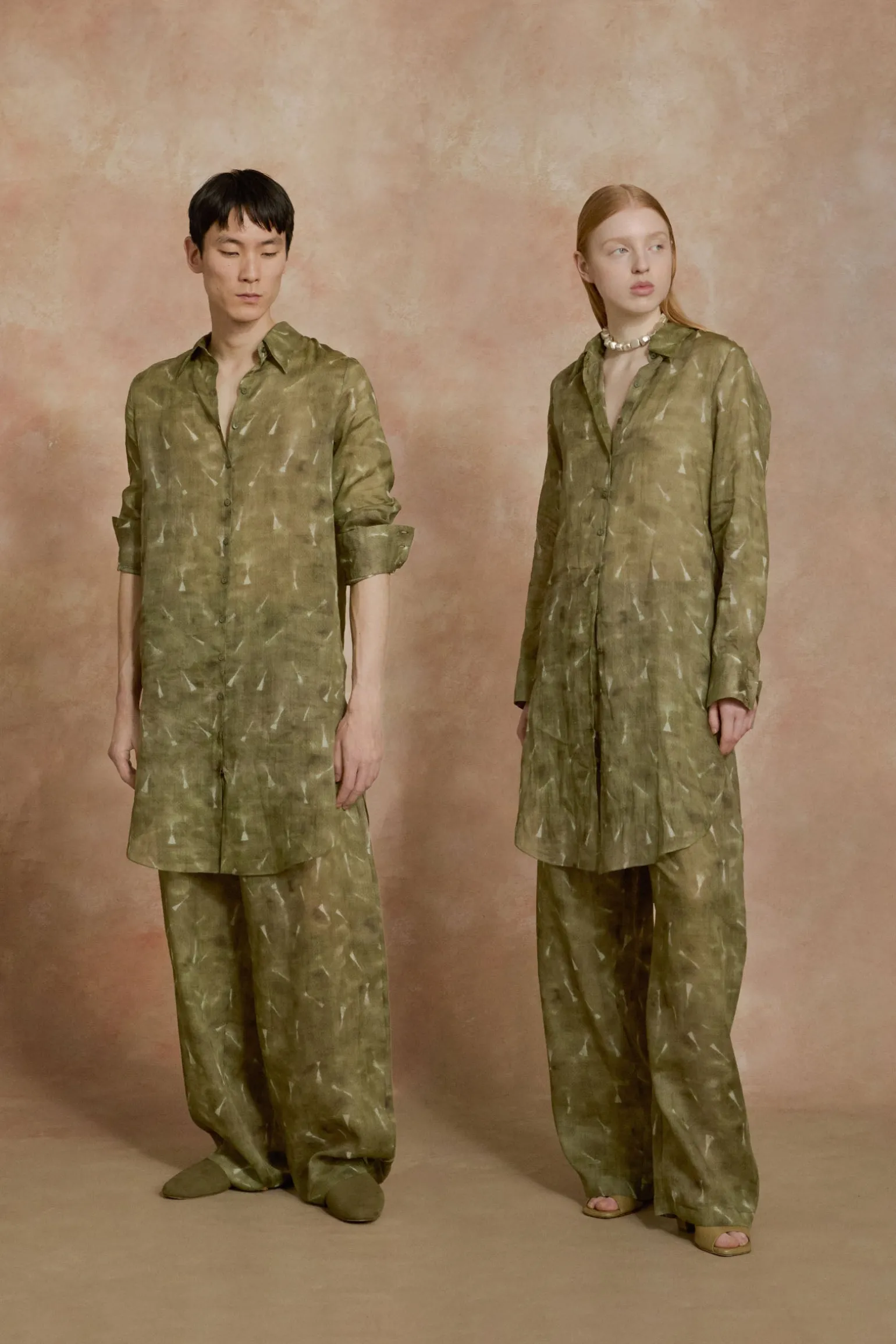 Rami, pua print ramie pants