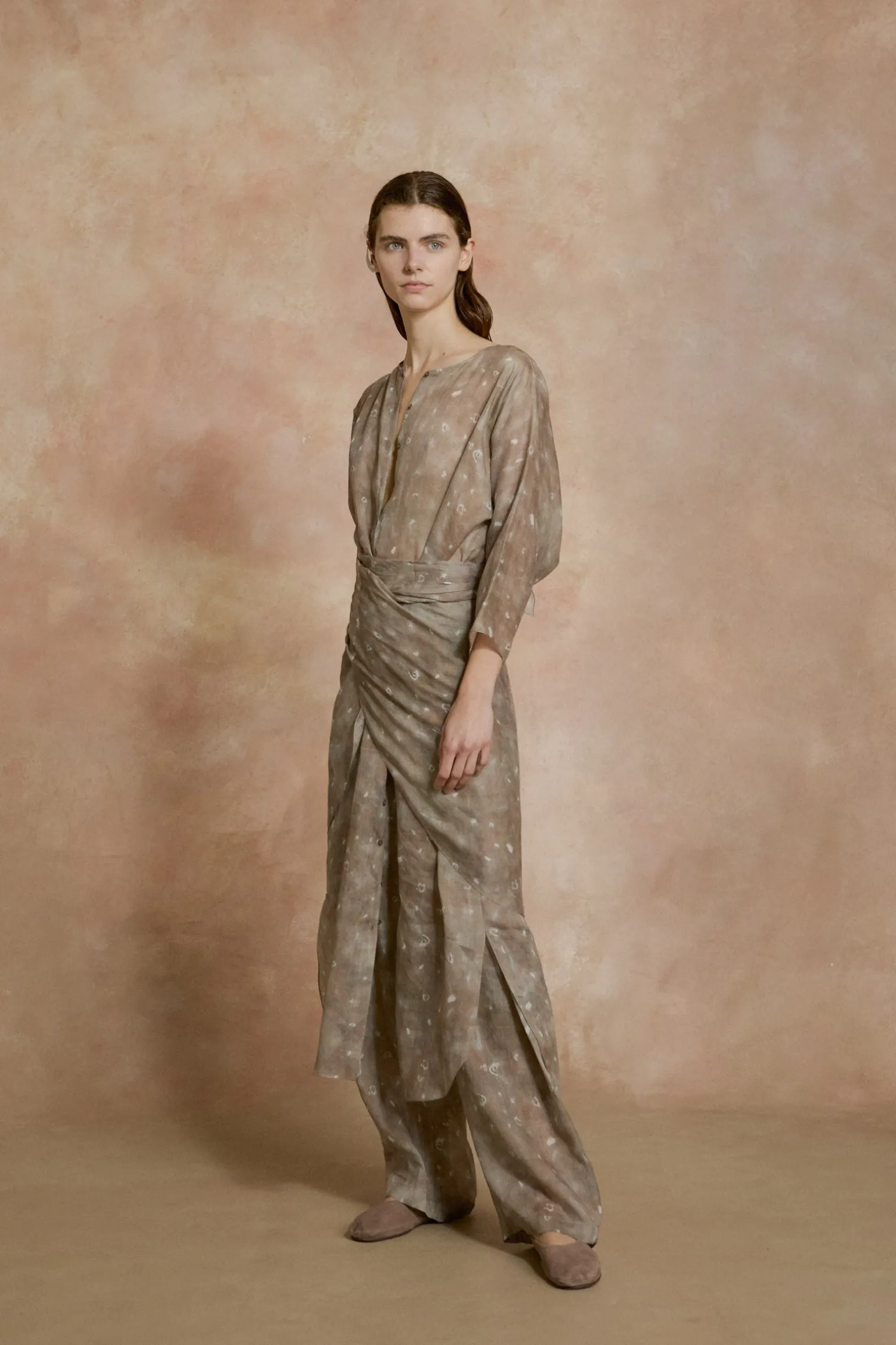 Rami, ramie ayaz print pants
