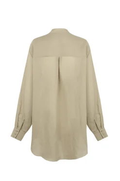 Raoul, sage green ramie shirt