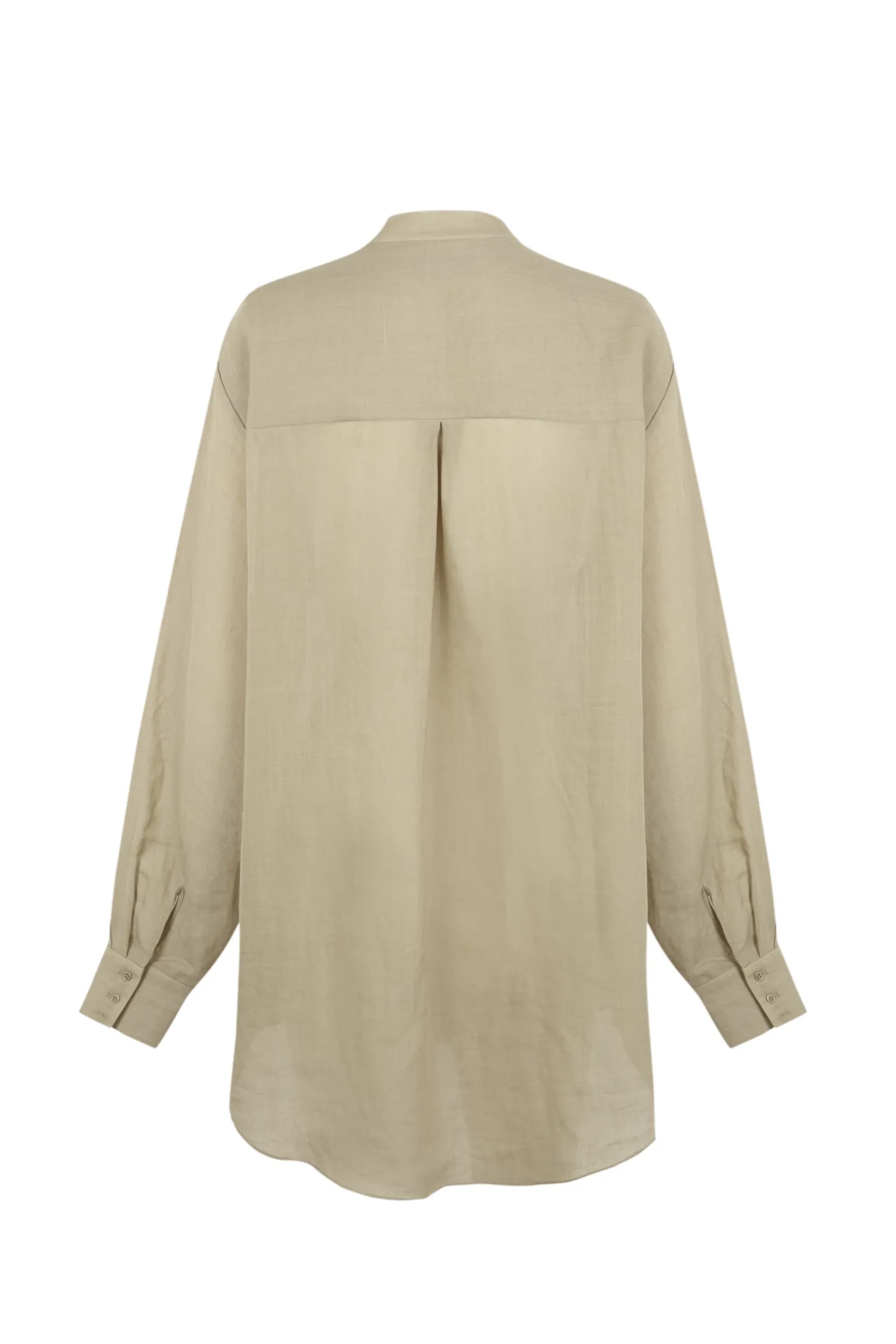 Raoul, sage green ramie shirt