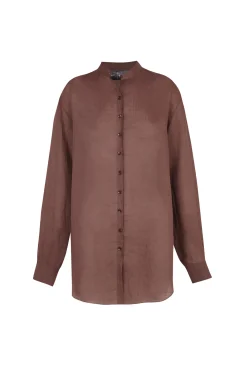 Raoul, shirt in blush ramie