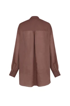 Raoul, shirt in blush ramie