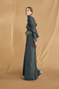 Reik, petroleum blue knitwear skirt