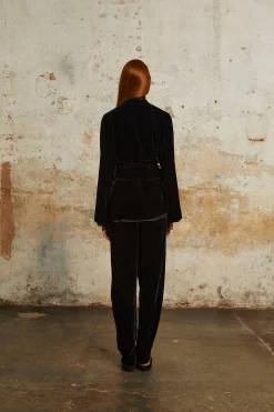 Roisin, black velvet jacket