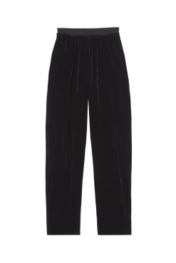 Roisin, black velvet pants