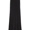 Roisin, long skirt in black velvet
