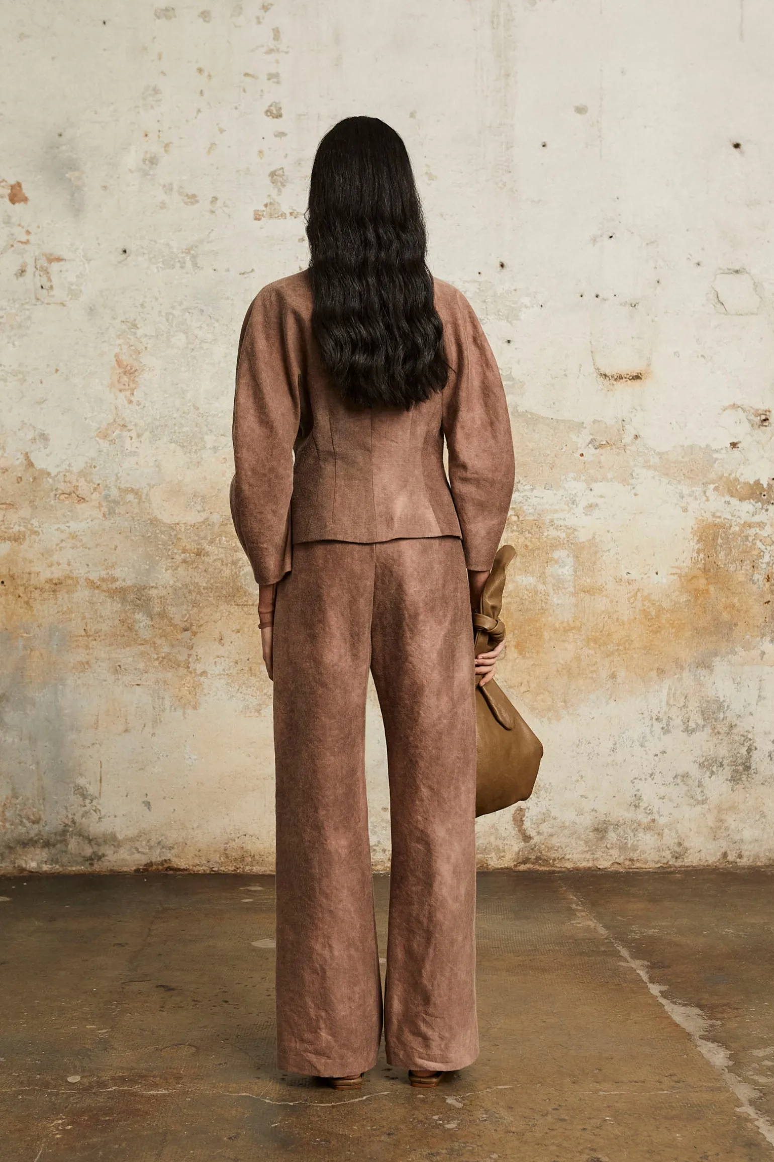 Ruth, fade clay high-waisted pants