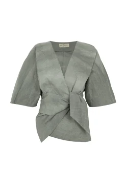 Ryo, aqua maltinto striped jacket