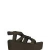 Ryo, dark brown platform sandal