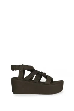 Ryo, dark brown platform sandal