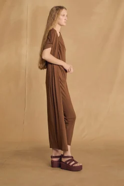 Ryo, dark maroon platform sandal