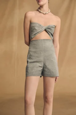 Ryo, maltinto aqua striped shorts