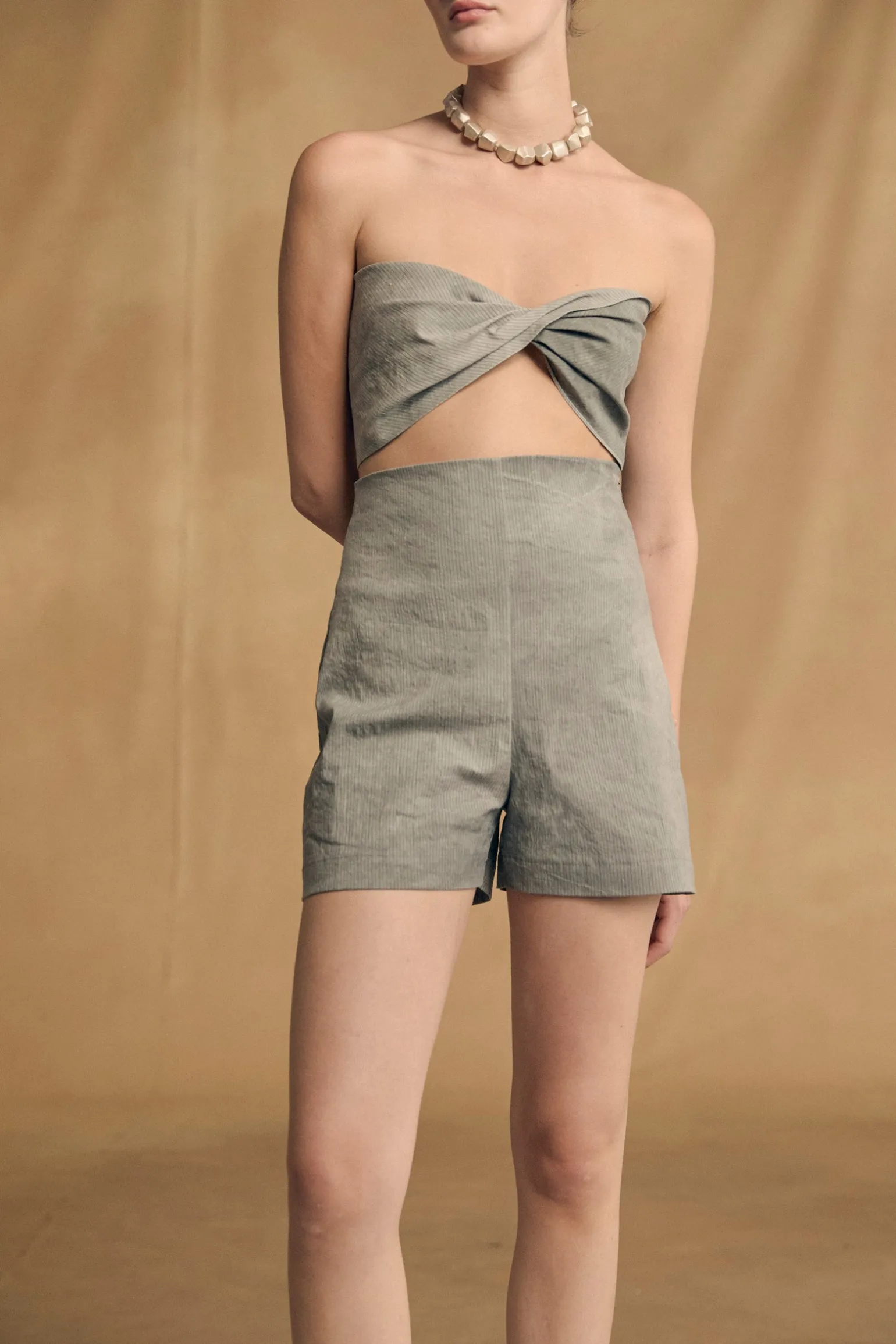 Ryo, maltinto aqua striped shorts
