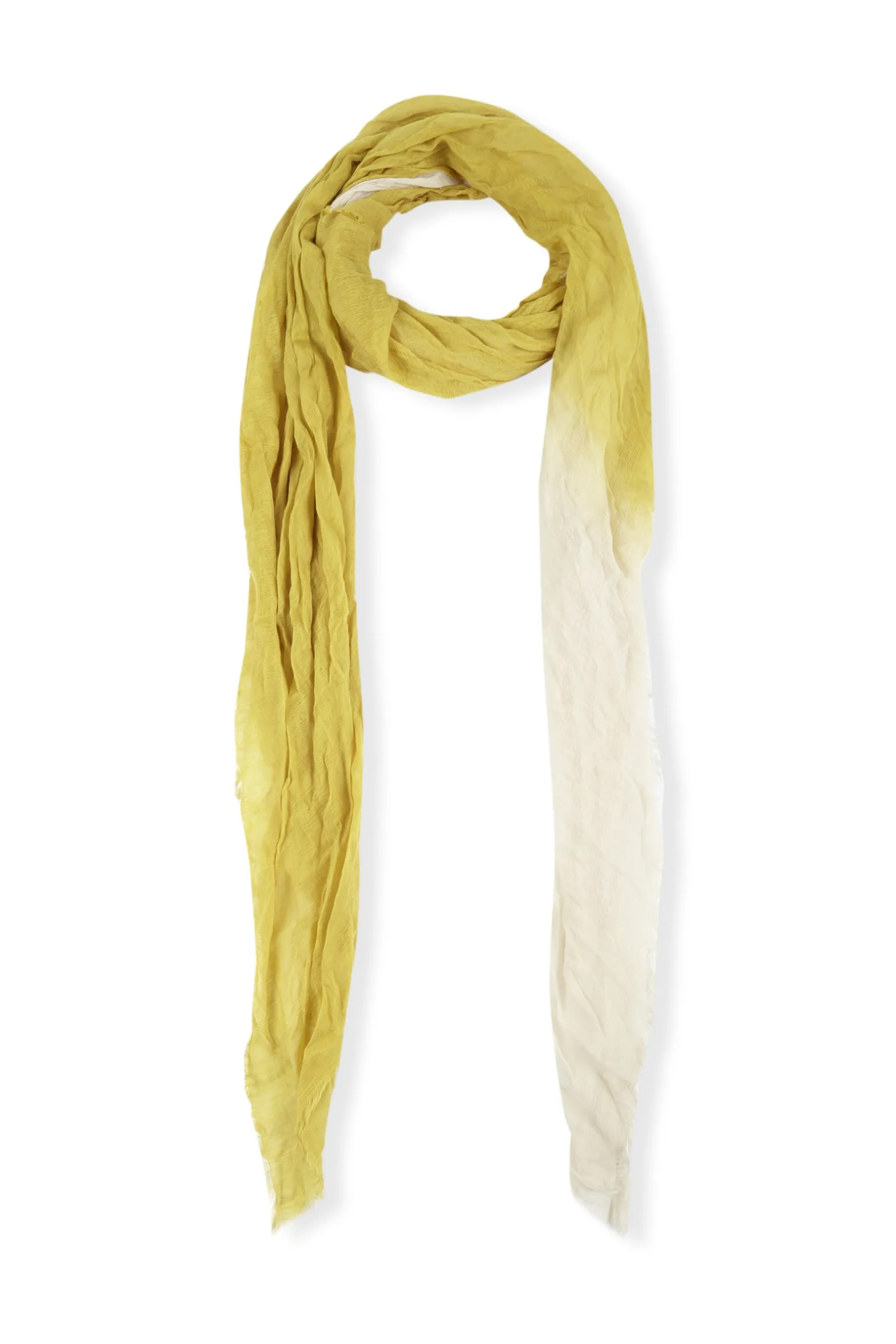 Ryo, two-tone acid yellow scarf