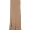 Sabrina, cocoa stretch silk skirt