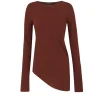 Sabrina, garnet stretch silk top