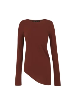 Sabrina, garnet stretch silk top