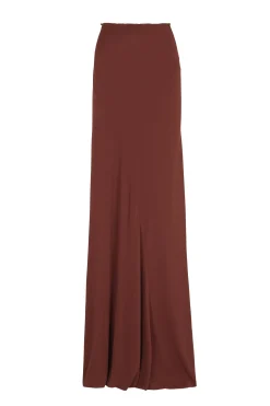 Sabrina, garnet stretch silk skirt