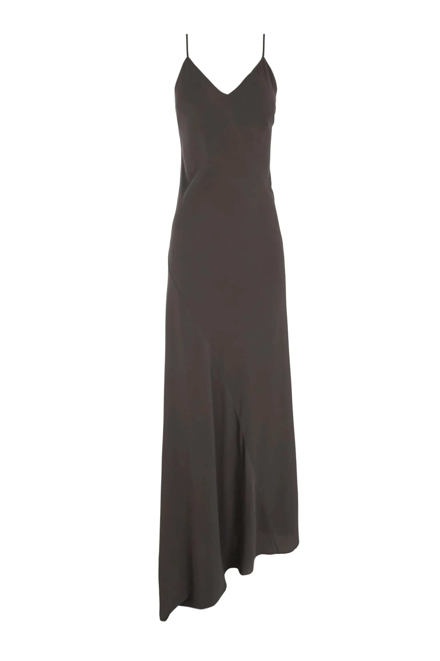 Sabrina, graphite stretch silk dress