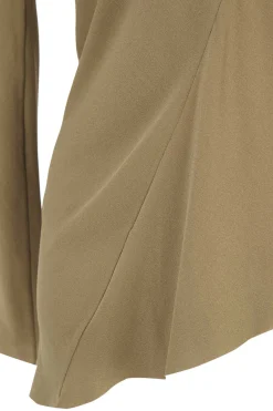 Sabrina, khaki stretch silk top