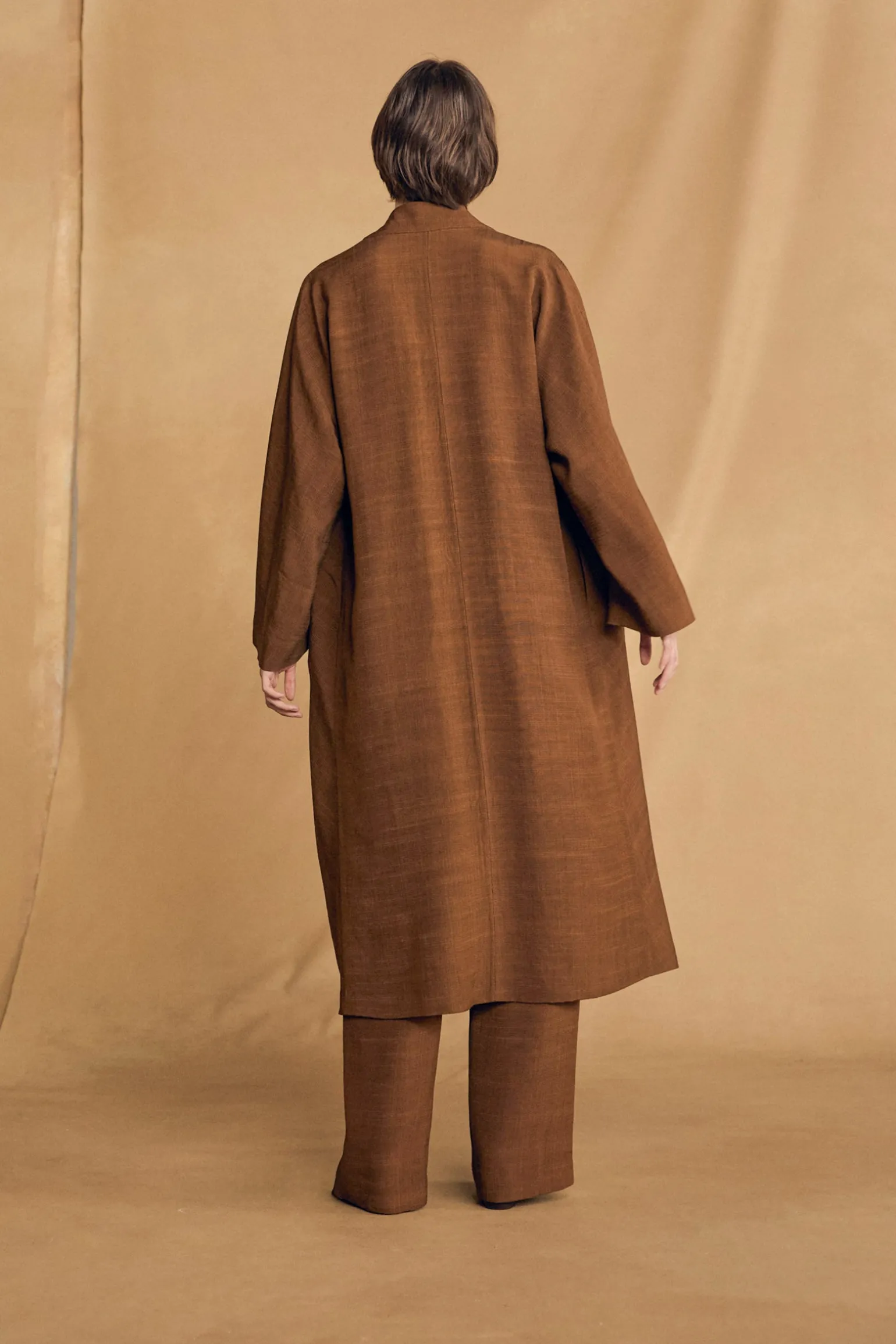 Saga, long cinnamon jacket