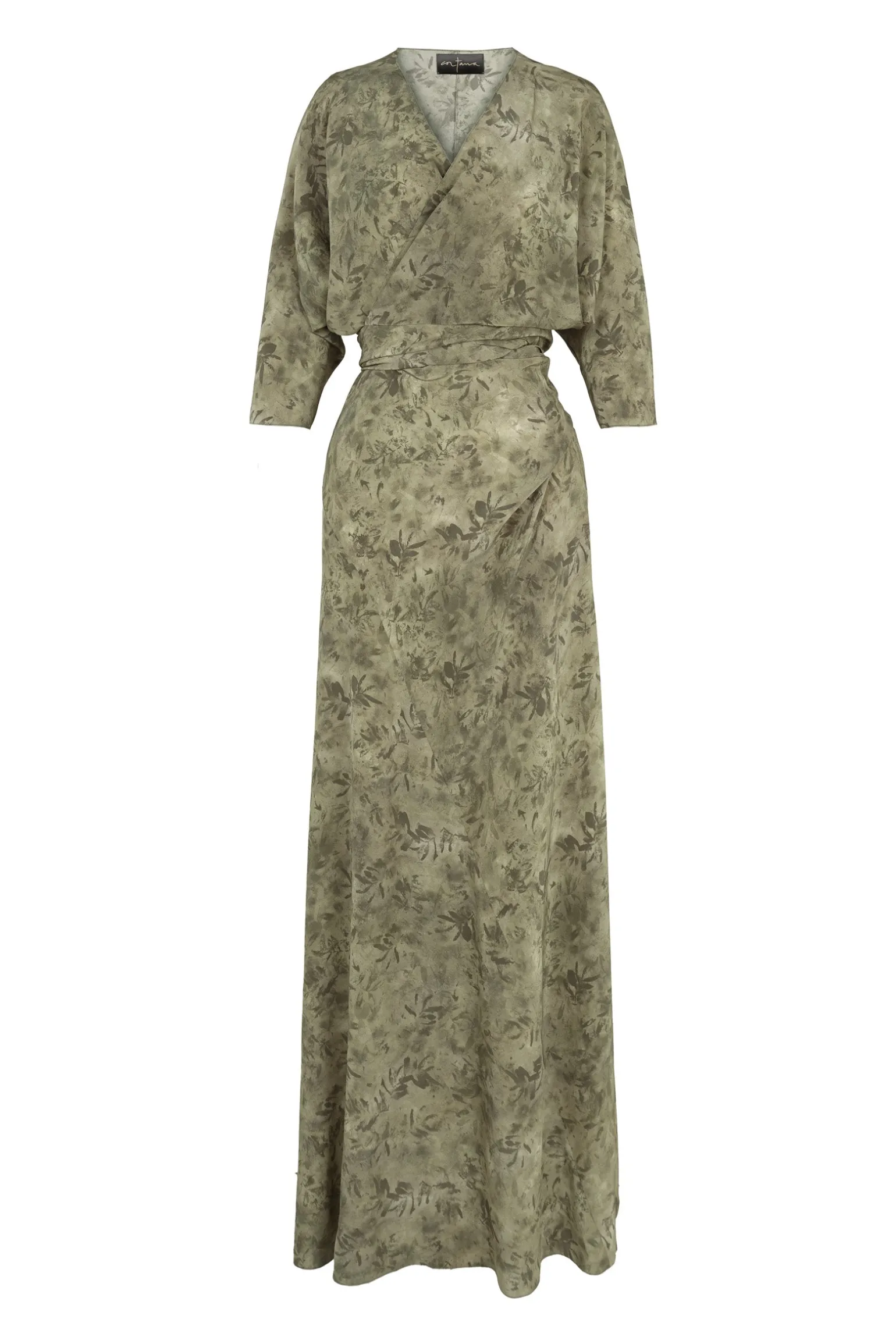 Salma, herba print silk dress