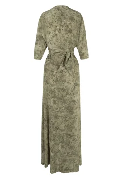Salma, herba print silk dress