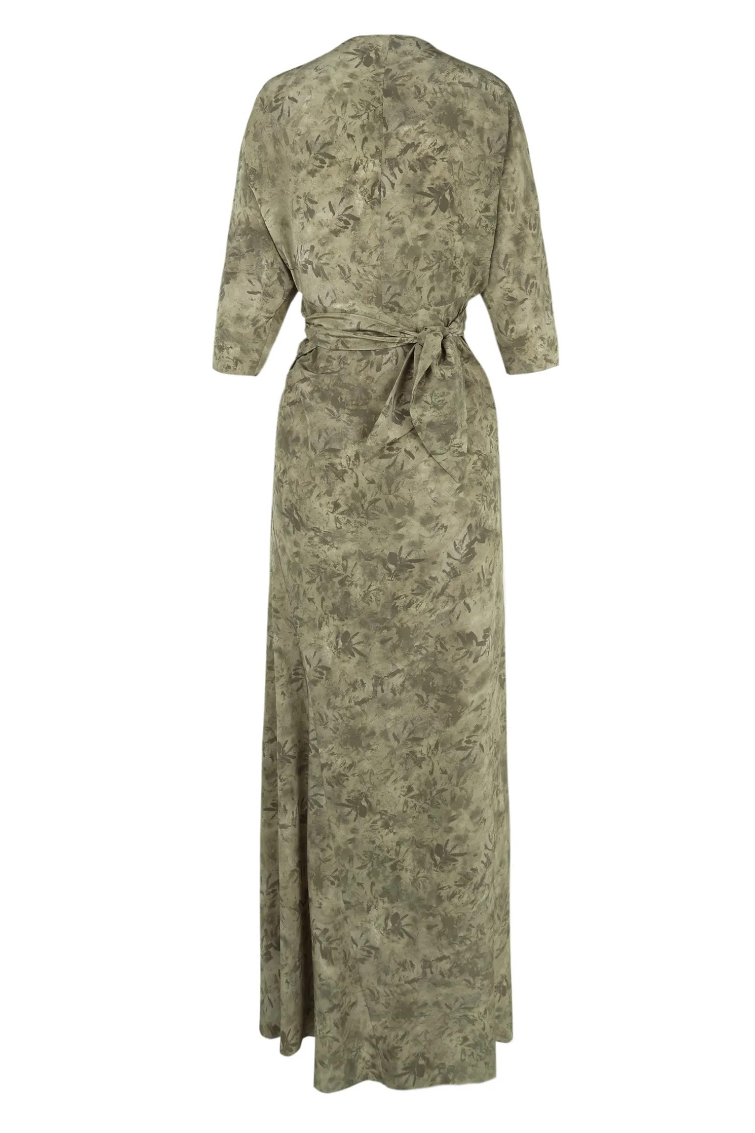 Salma, herba print silk dress