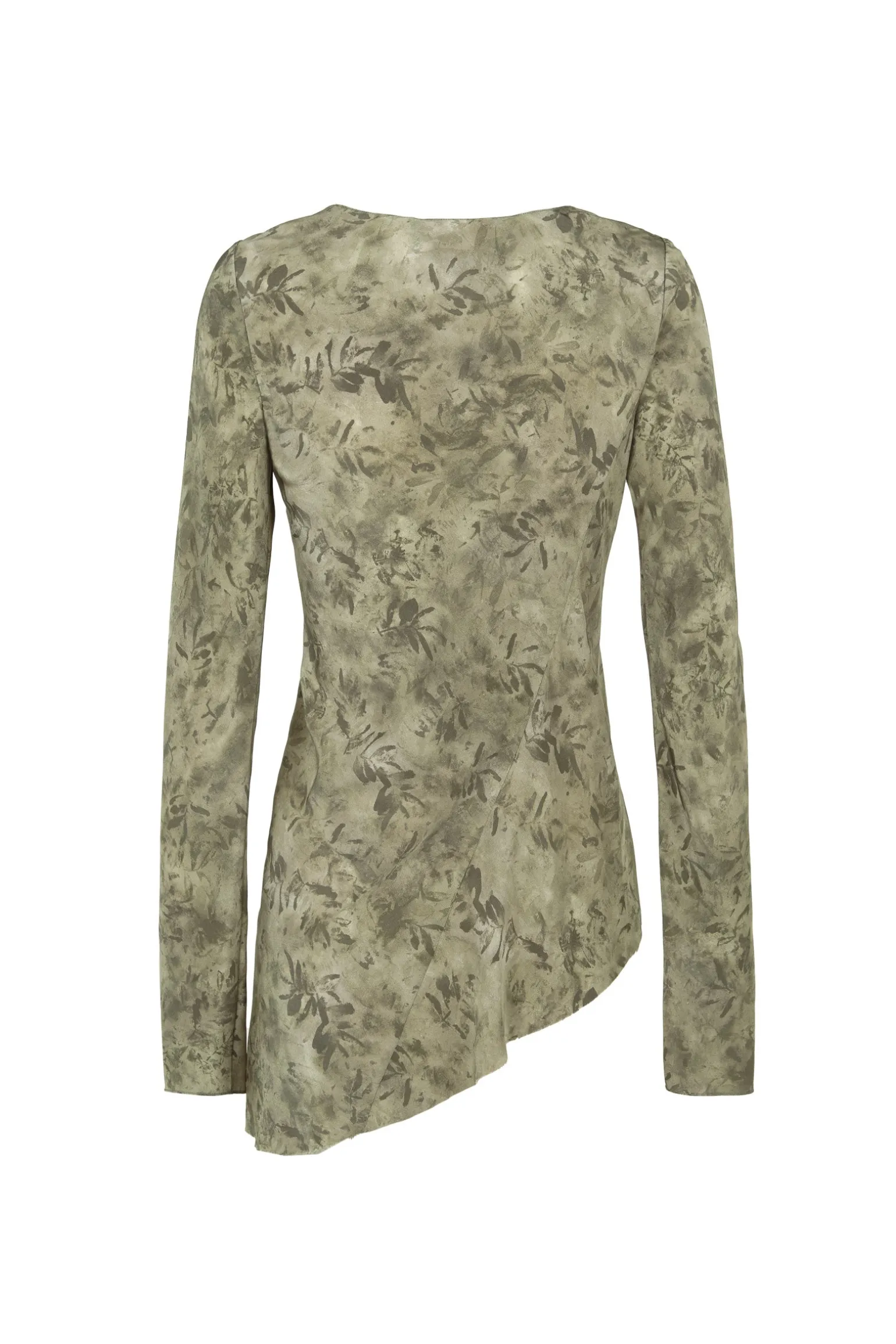 Salma, herba print silk top