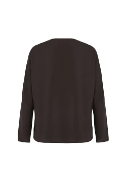Sara, graphite silk wrap blouse