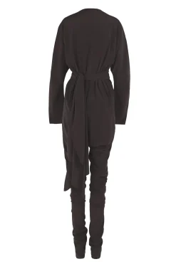 Serp, graphite stretch silk jumpsuit