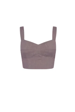 She, lavender bustier top