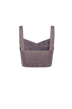 She, lavender bustier top