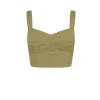 She, pistachio bustier top