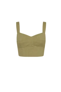 She, pistachio bustier top