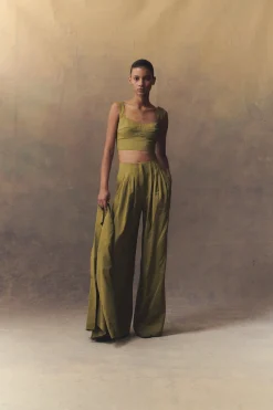 She, pistachio bustier top