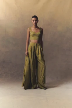 She, pistachio bustier top