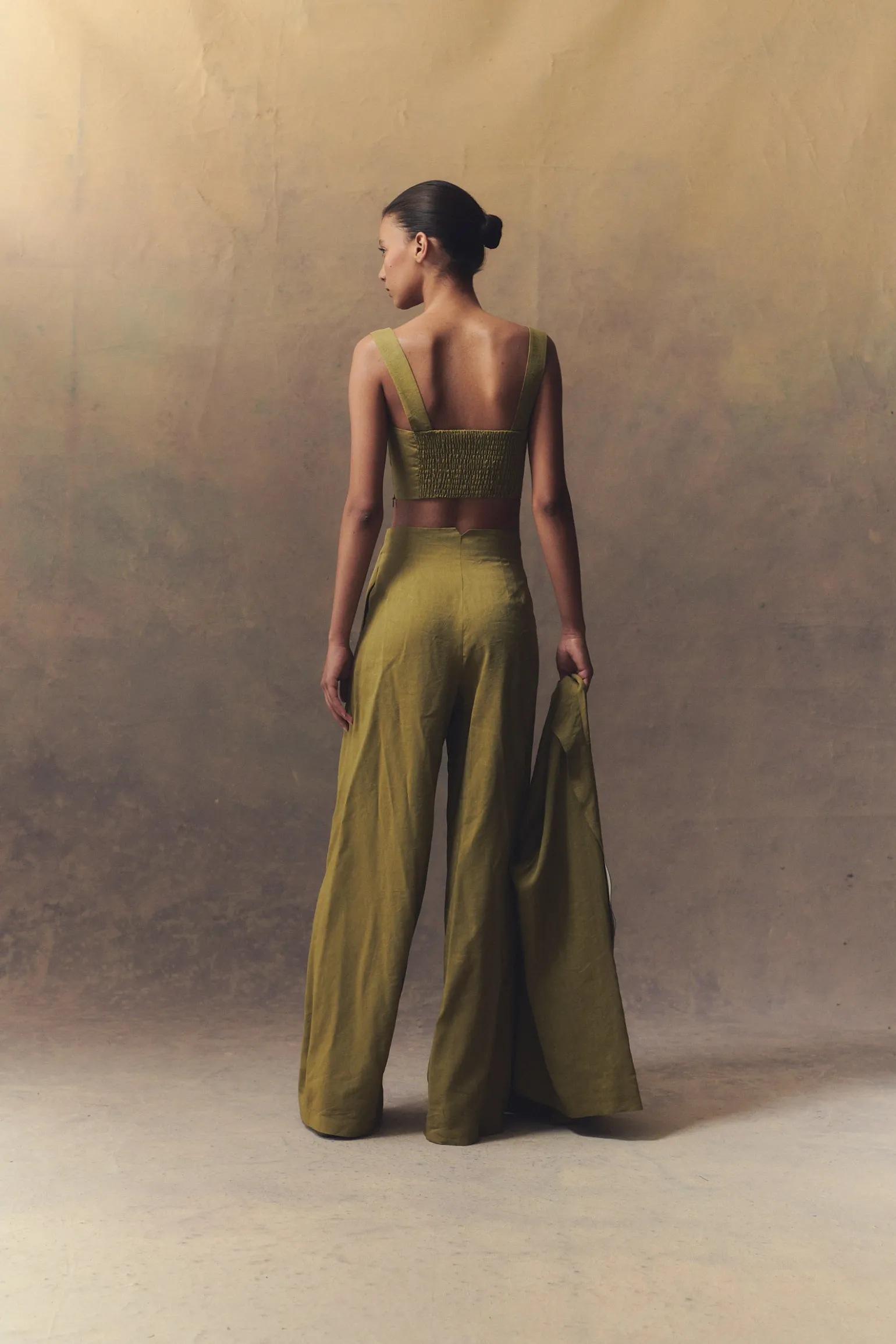 She, pistachio bustier top