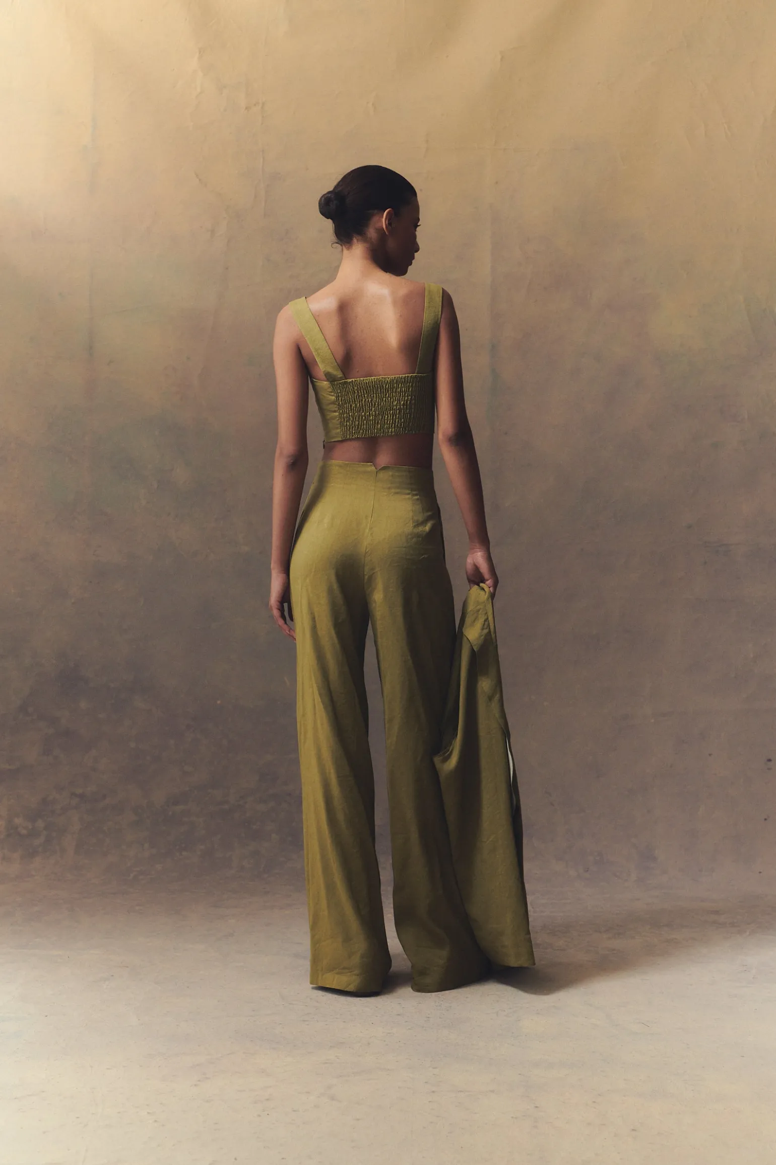 She, pistachio bustier top