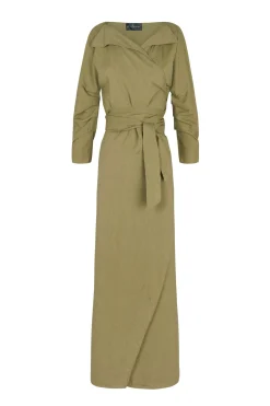 She, pistachio wrap dress