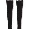 Snow, black wool and cashmere arm warmers
