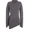 Snow, gray melange wool-cashmere turtleneck