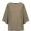 Sol, camiseta de voile de algodon verde kaki