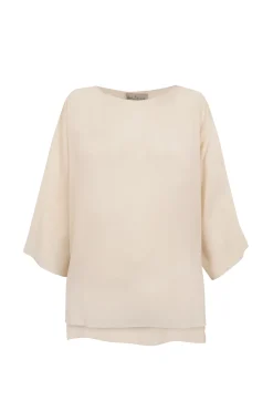 Sol, ivory cotton voile t-shirt