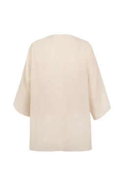 Sol, ivory cotton voile t-shirt