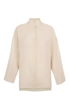 Soles, ivory cotton voile shirt