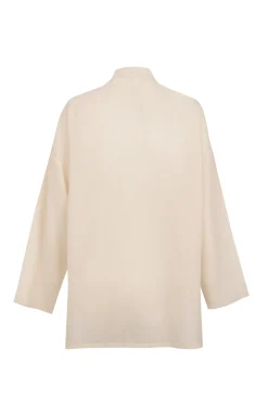 Soles, ivory cotton voile shirt
