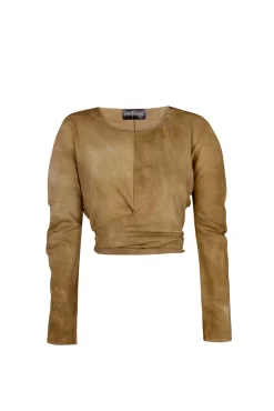 Sparkle, bronze maltinto habotai silk top