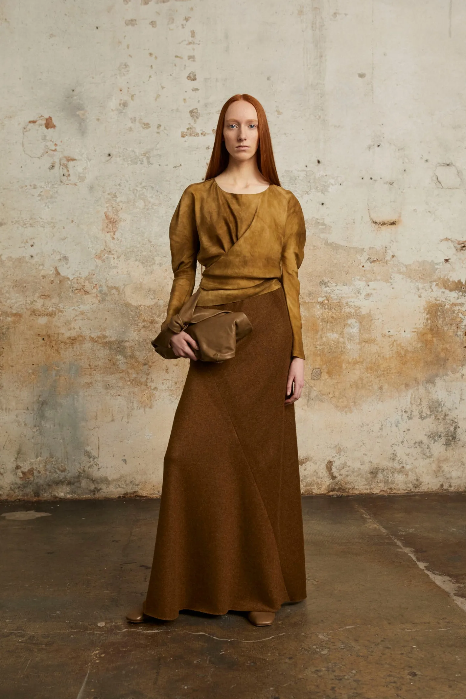 Sparkle, bronze maltinto habotai silk top
