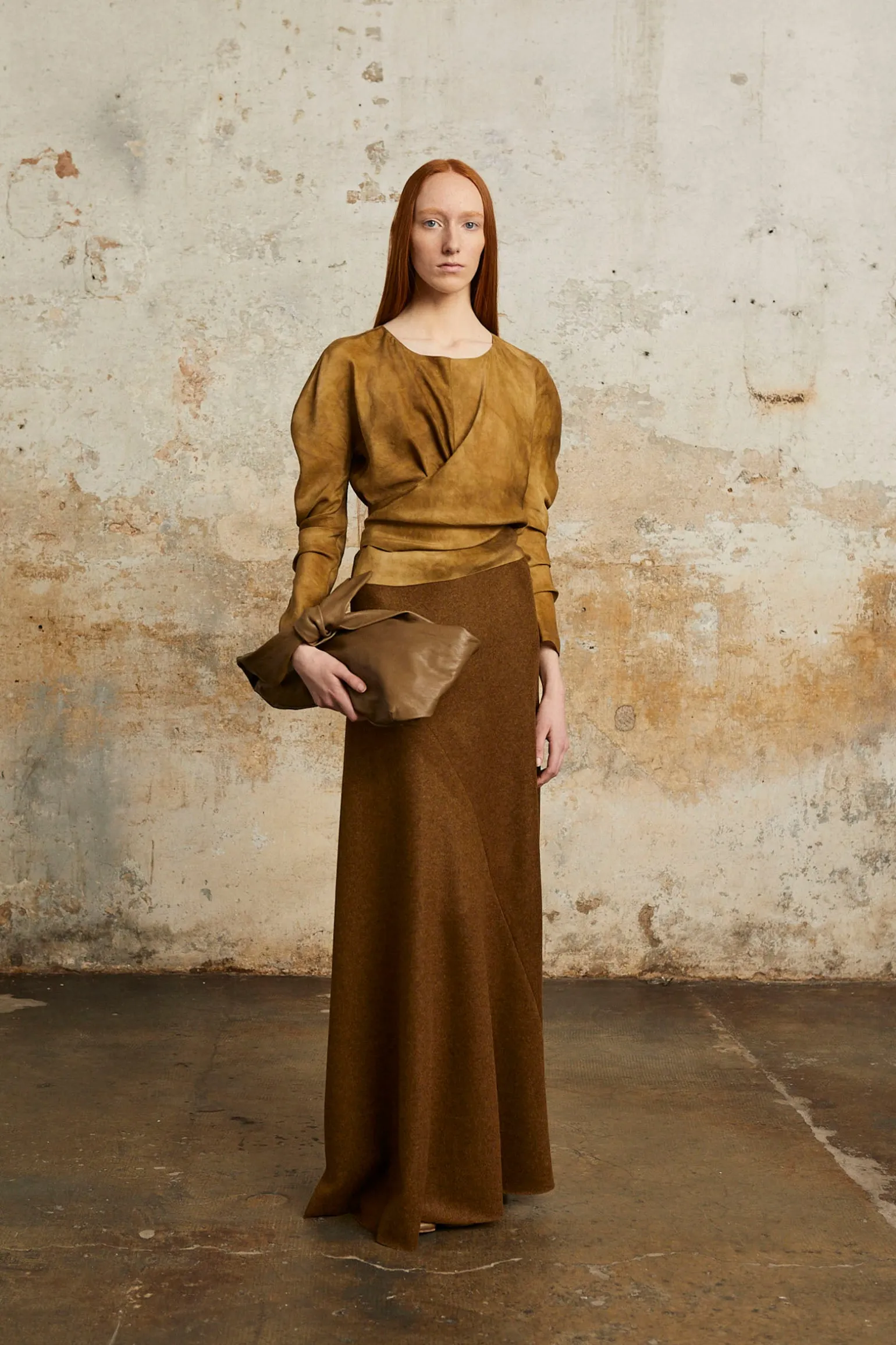Sparkle, bronze maltinto habotai silk top